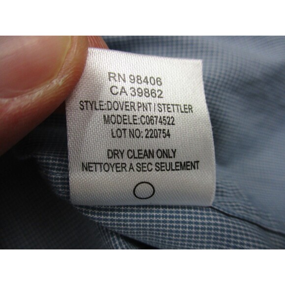 Theory Shirt Men Medium 17 32 33 Blue Long Sleeve Button Up Cotton Stretch * - Picture 6 of 16